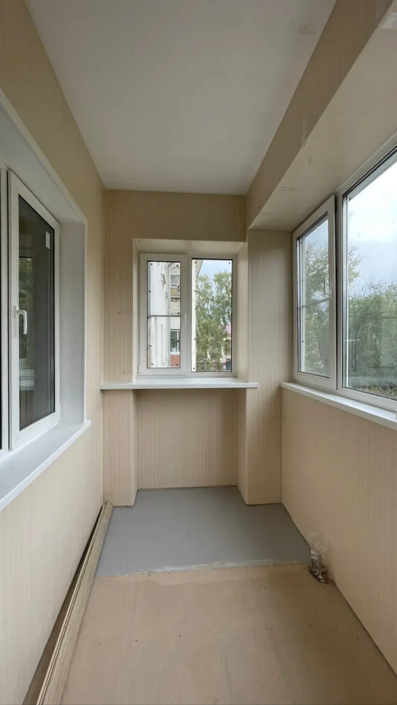 Лоджия, отделка панелями, 2021